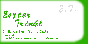 eszter trinkl business card